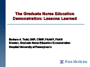 Watch Lessons from the Graduate Nurse Demonstration Project Video