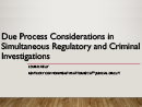 Watch Due Process Considerations in Simultaneous Regulatory and Criminal Investigations Video