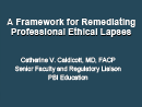 Watch Investigation: A Framework for Remediating Professional Ethical Lapses Video