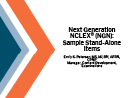 Watch Next Generation NCLEX® (NGN) Stand-alone Items Video